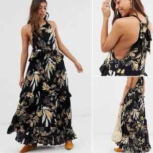 Free People Anita Maxi Dress Boho Flowy Festival size M